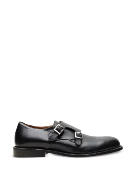 Pantofi monk Chuckies cu cataramă cu bretele negru