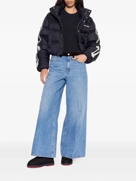 Top Maison Kitsune cu decolteu rotund gri