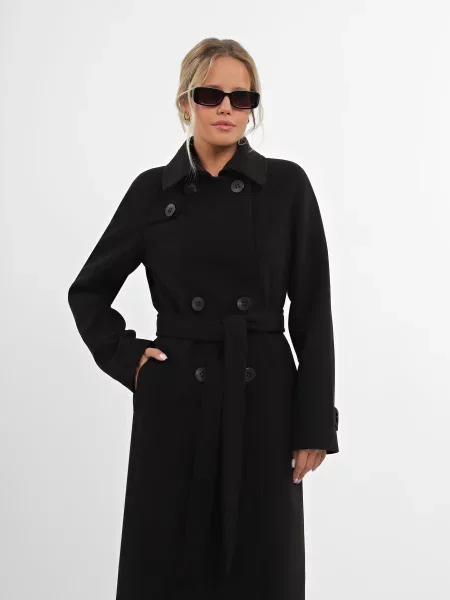 Danna Пальто Вовна чорний