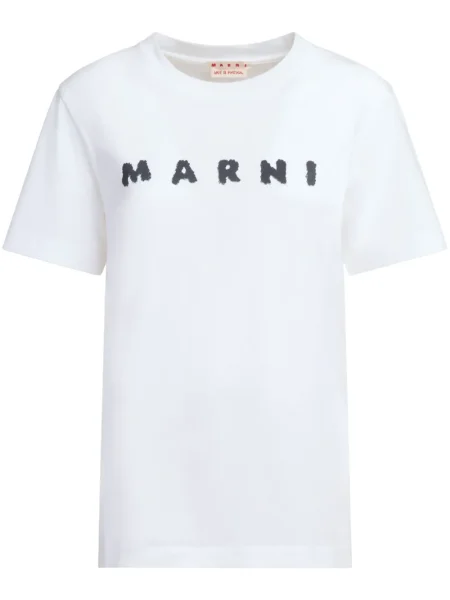 Tricou Marni cu imagine alb