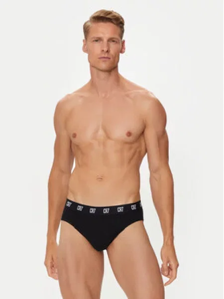 Pánske boxerky Basic Brief 3 páry black čierna
