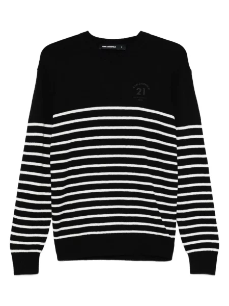 Pulover Karl Lagerfeld cu dungi negru