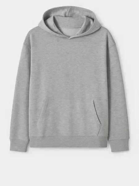 Худі KAZKOVA світло-сірий/меланж бавовна/поліестер сіре