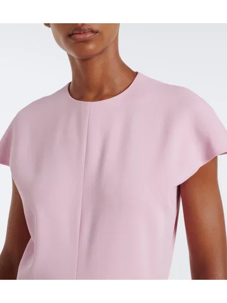 Rochie Jil Sander de lână cu spatele deschis roz