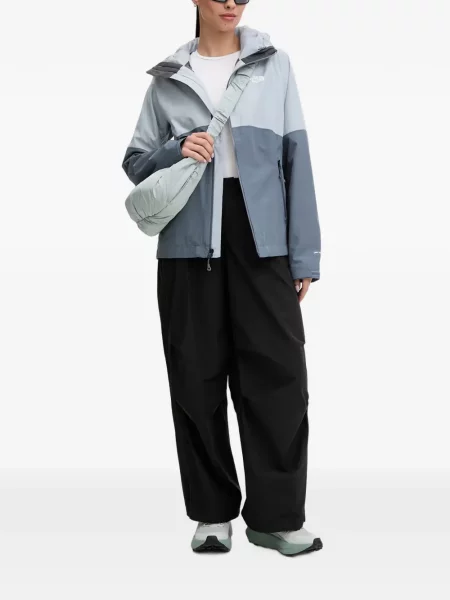Geacă The North Face cu glugă albastru