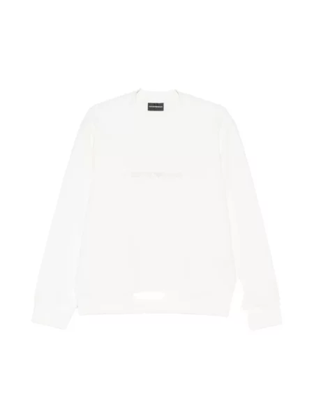 Bluza Emporio Armani z nadrukiem z dżerseju biała
