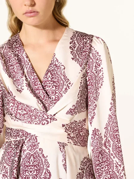 Neo Noir Bluzka Bez Rękawów Rista W Stylu Kopertowym Z Satyny rot