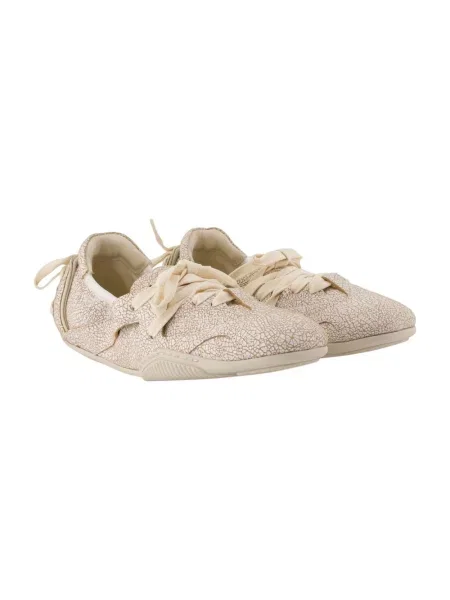Sneakersy Acne Studios sznurowane skórzane beżowe
