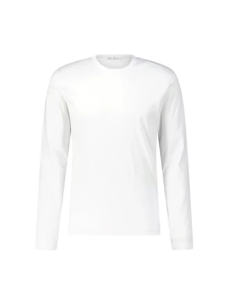 Stefan Brandt Koszulki Mężczyzna S Komfortowy Basic T-shirt z Długim Rękawem biały