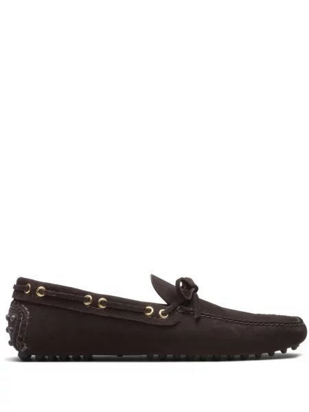 Pantofi loafer Car Shoe din piele de căprioară maro