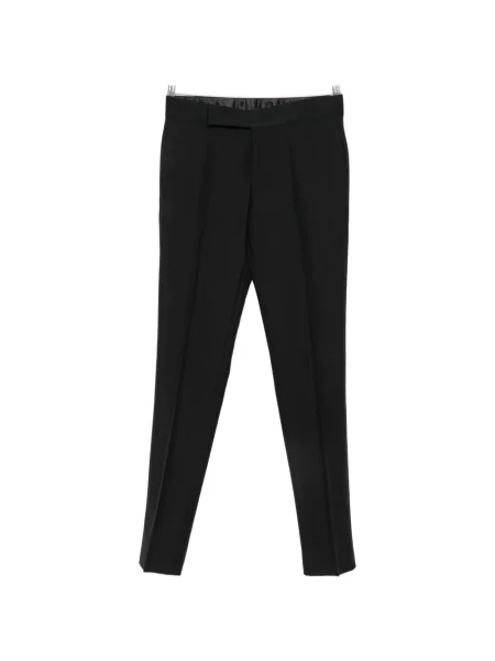 Pantaloni Emporio Armani din satin negru