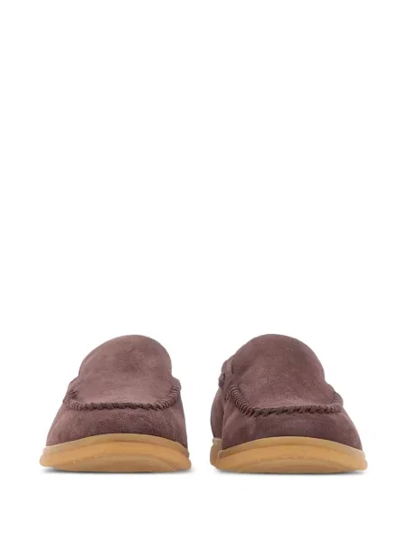 Pantofi loafer Eleventy din piele de căprioară maro