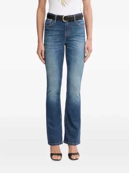 Blugi Guess cu buzunare aplicate cu autograf albastru