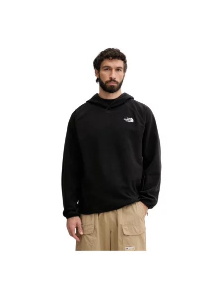 Bluza z kapturem The North Face polarowa z kapturem czarna