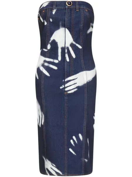 Sukienka Area bez ramiączek niebieska