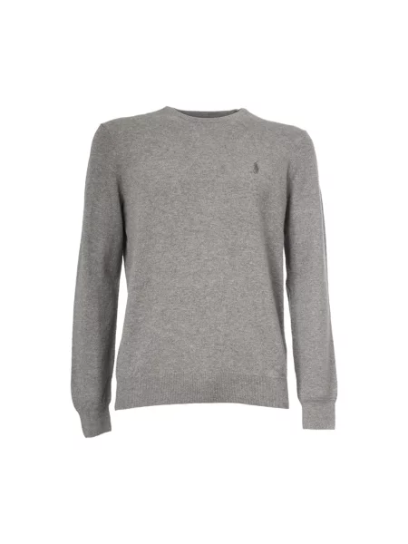 Koszulka polo Polo Ralph Lauren z dekoltem w kształcie litery U szara