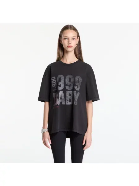 Póló MISBHV Baby T-Shirt UNISEX Washed Black XL fekete