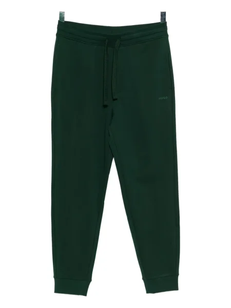 Pantaloni Hugo cu broderie verde