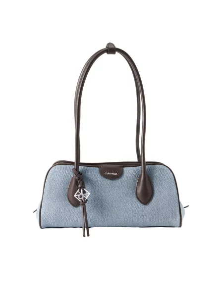 Calvin Klein Kabelka Emblem Trio Denim Shoulder Bag modrá