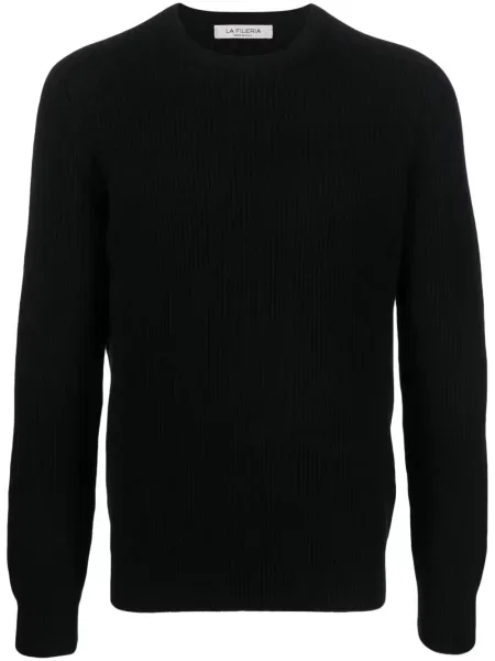 Pulover Fileria cu decolteu rotund negru