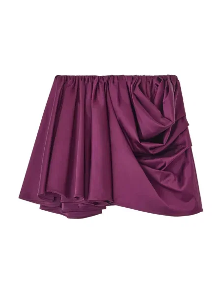 Mały spódnica mini Ganni drapowana czerwona