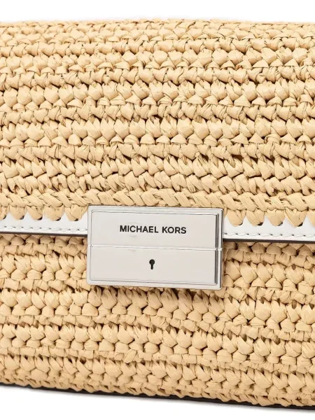 Top Michael Michael Kors din piele cu bretele cu șireturi roz