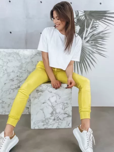 Pantaloni sport Dstreet galben