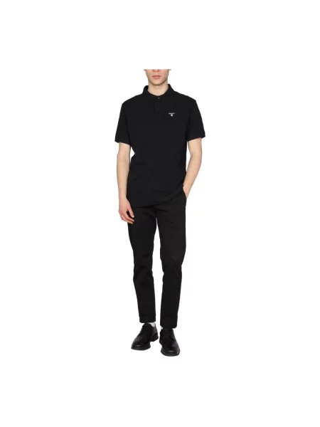 Koszulka polo Barbour czarna