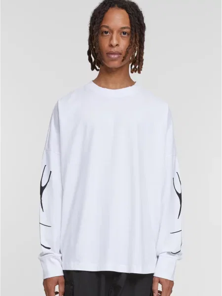 Hosszú ujjú póló Mister Tee fehér