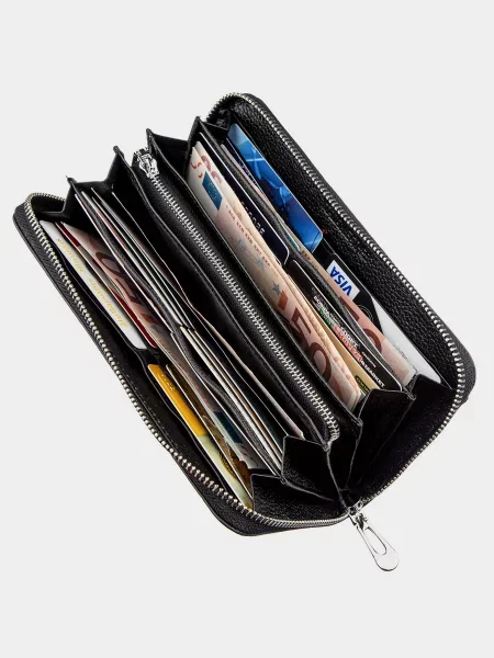 Кожаный клатч St Leather Accessories черный