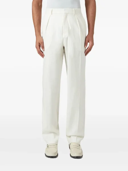 Pantaloni Casablanca plisate alb