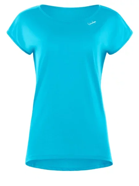 Winshape Tricou funcțional azur alb