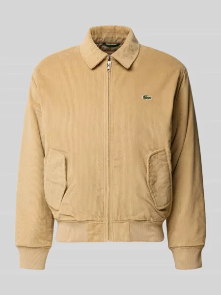 Kurtka bomber Lacoste beżowy