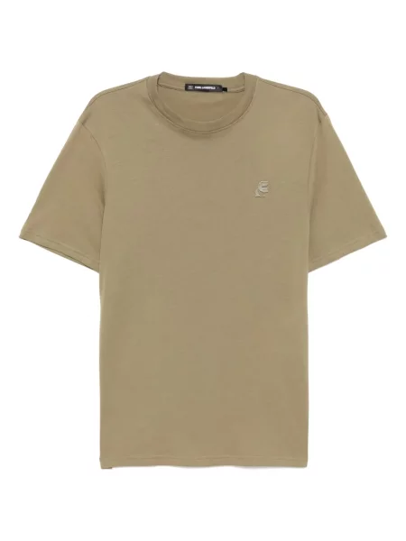 Tricou Karl Lagerfeld cu broderie verde