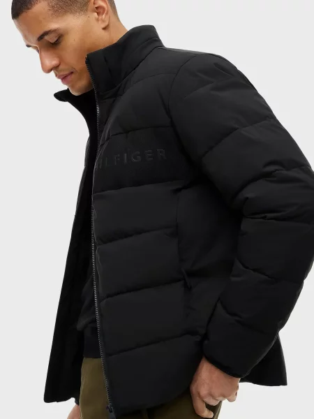 Куртка Tommy Hilfiger з капюшоном чорна