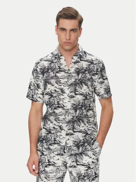 Tommy Hilfiger Cămașă Vacation Bleumarin alb