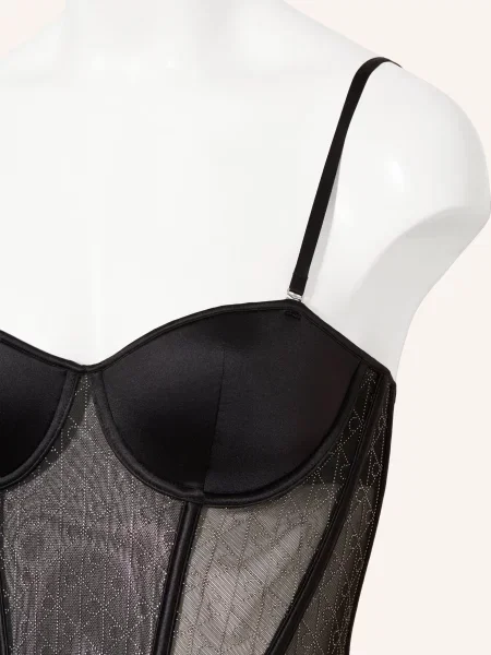 Podprsenka Calvin Klein s kamínky černá