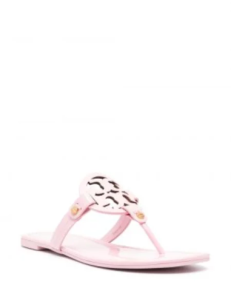 Șlapi Tory Burch din piele roz