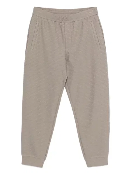 Pantaloni Emporio Armani alergare cu autograf gri