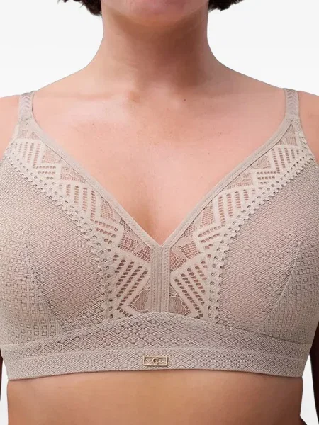 Sutien Chantelle cu imprimeu geometric din dantelă