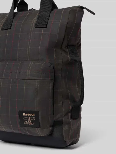 Plecak z czystej woskowanej bawełny Barbour zielony