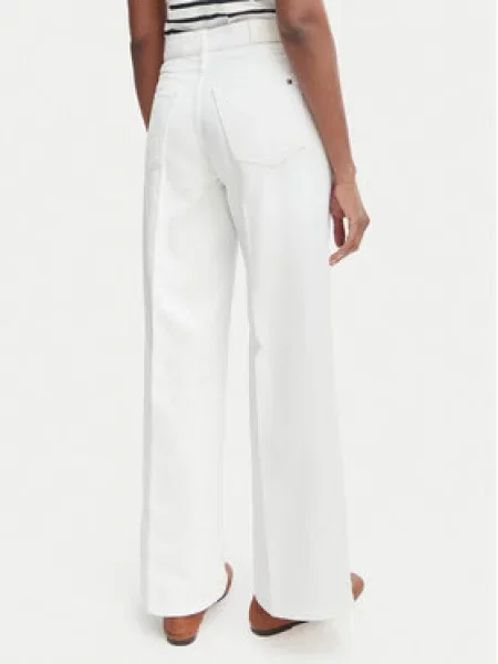 Tommy Hilfiger Jeans hlače Wide Leg bela