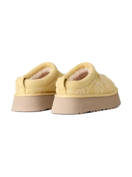 UGG kapcie zamszowe W Tazz Botanic żółte