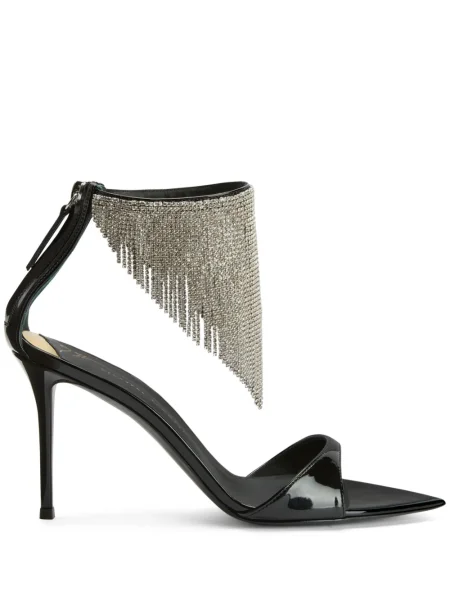 Sandale Giuseppe Zanotti cu franjuri negru