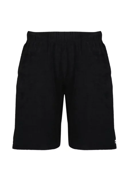 Pantaloni scurți Courreges din material terry negru