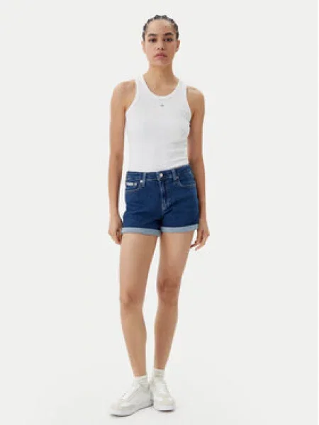 Calvin Klein Jeans Džínové šortky Tmavomodrá
