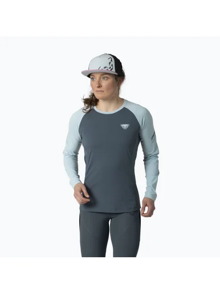 Tricou mânecă lungă Dynafit alergare albastru