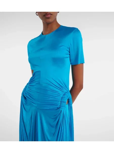 Rochie maxi Loewe drapată de costum albastru