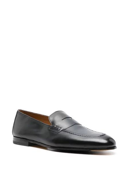 Kožené lakované loafers Doucal's modré