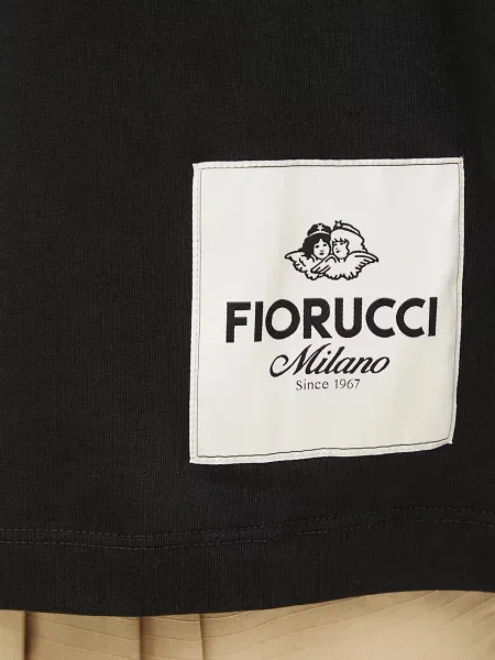Футболка Fiorucci Logo Label Boxy Fit з аплікацією чорний